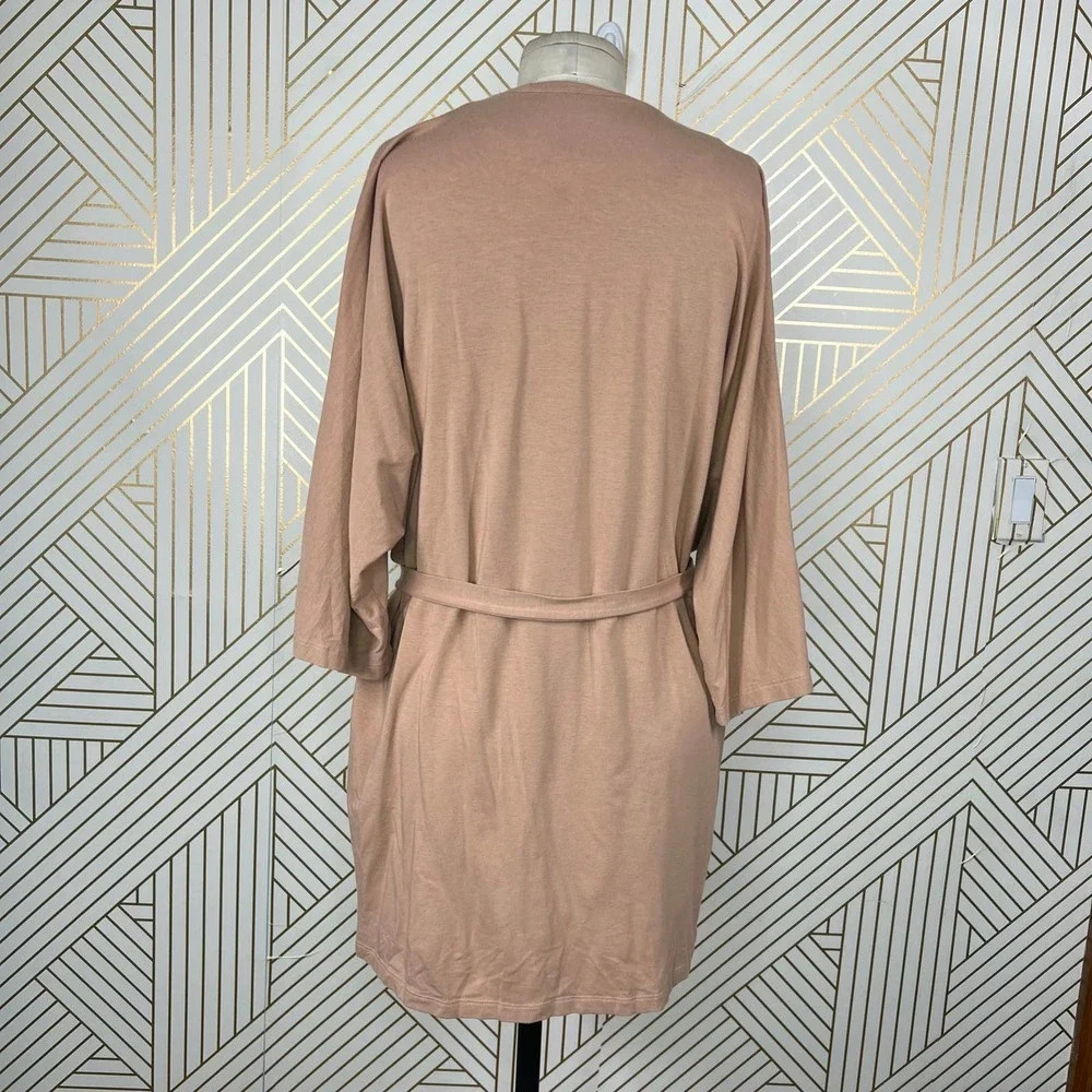 Miakoda Organic Cotton Kimono Robe Tan Size S/M — image 8 of 8